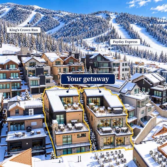 Sleeps 20 • 2 homes, 2 hot tubs • Ski-in/out - Image 1